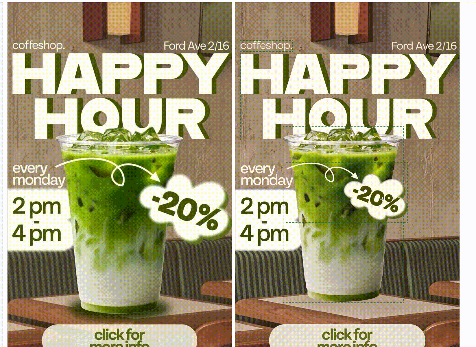 Layer separation on a promo layout